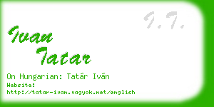ivan tatar business card