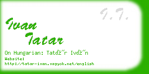 ivan tatar business card